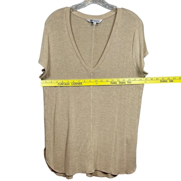 Bobeau Collection Women's Relaxed V-Neck Sweater T-Shirt, Camel T-Shirt, Size XL - Picture 3 of 7